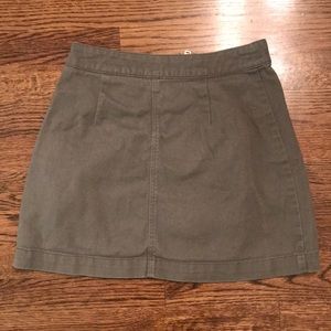 Olive Green Mini Skirt H&M